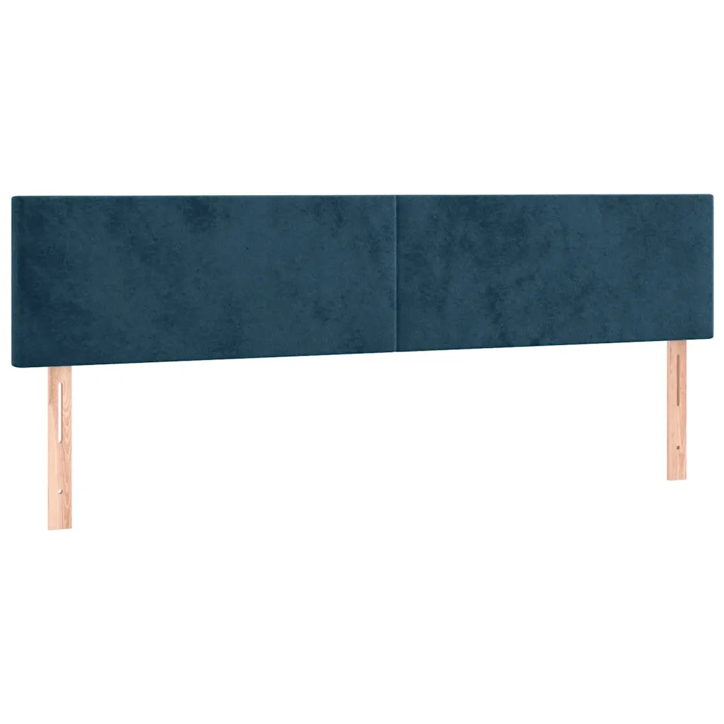 Giroletto a Molle con Materasso Blu Scuro 200x200 cm in Velluto 3127395