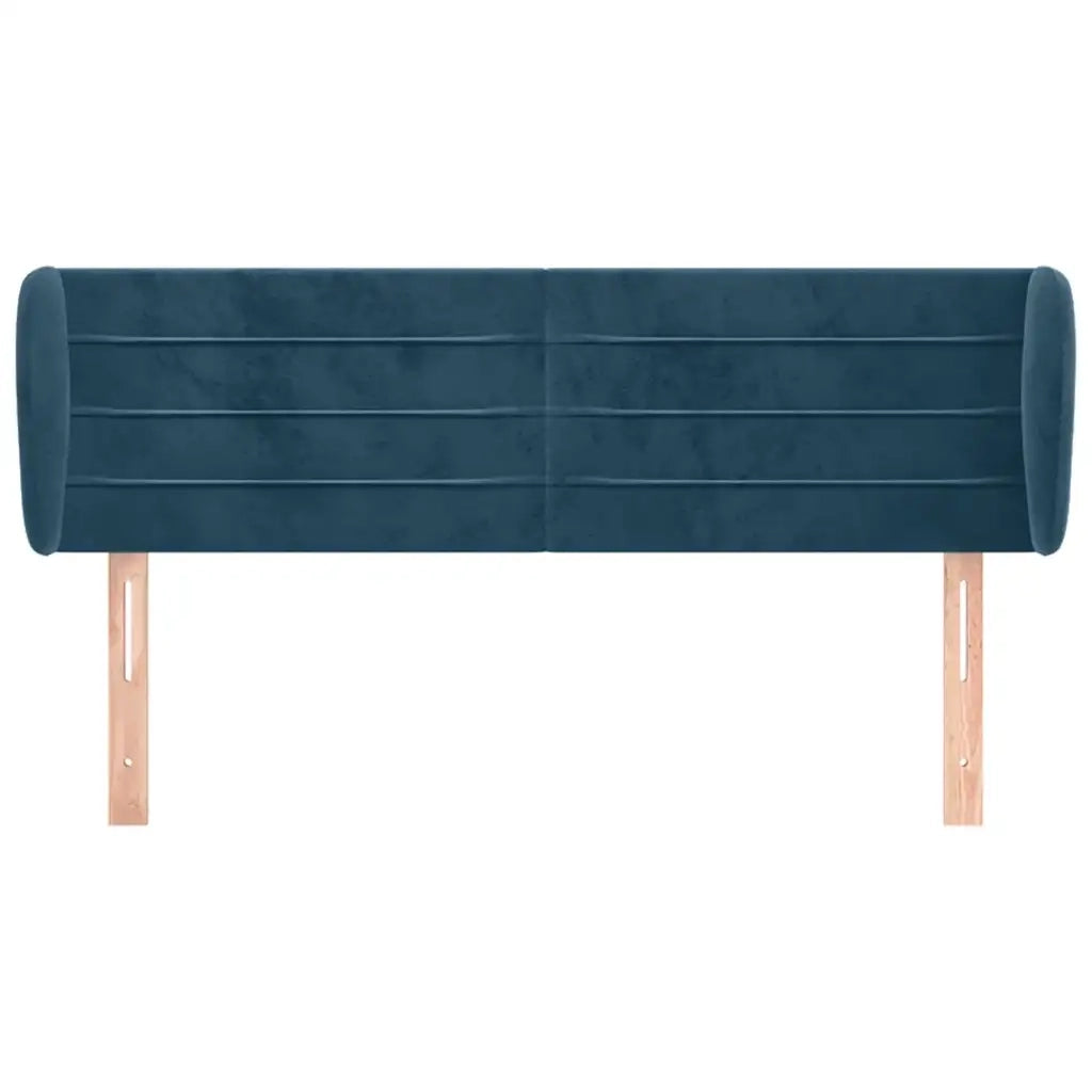 Testiera ad Orecchio Blu Scuro 147x23x78/88 cm in Velluto 3117336