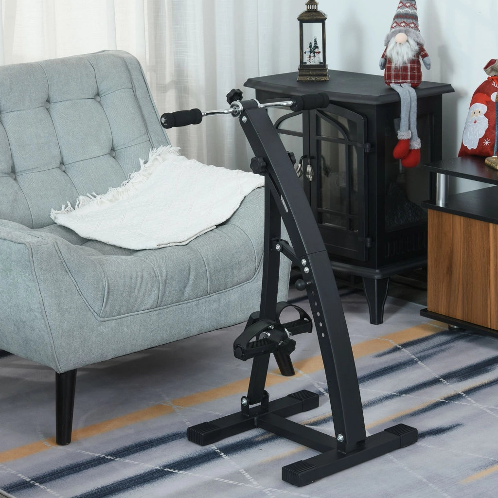 Pedaliera Fitness per Gambe e Braccia ¨C Xylo ¨C Display LED, Altezza Regolabile, 40x42.5x100 cm, Nero