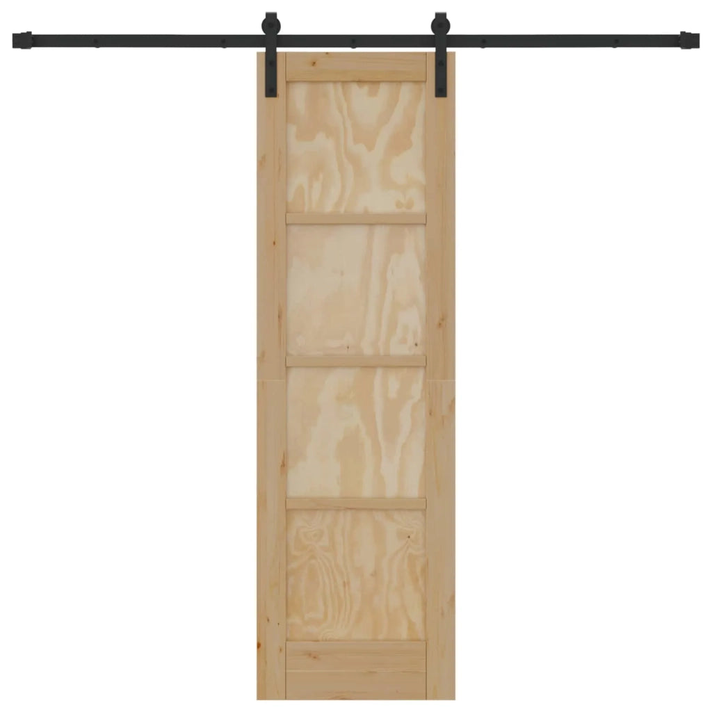 Porta scorrevole Naturale 61 x 198,5 cm Legno Massello di Pino 3445440