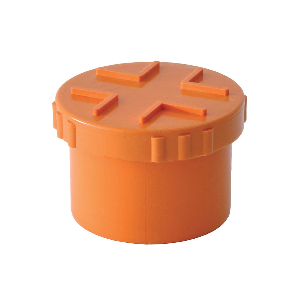 TAPPI A VITE IN PVC ARANCIO- Diam. 125- senza- pezzi 1