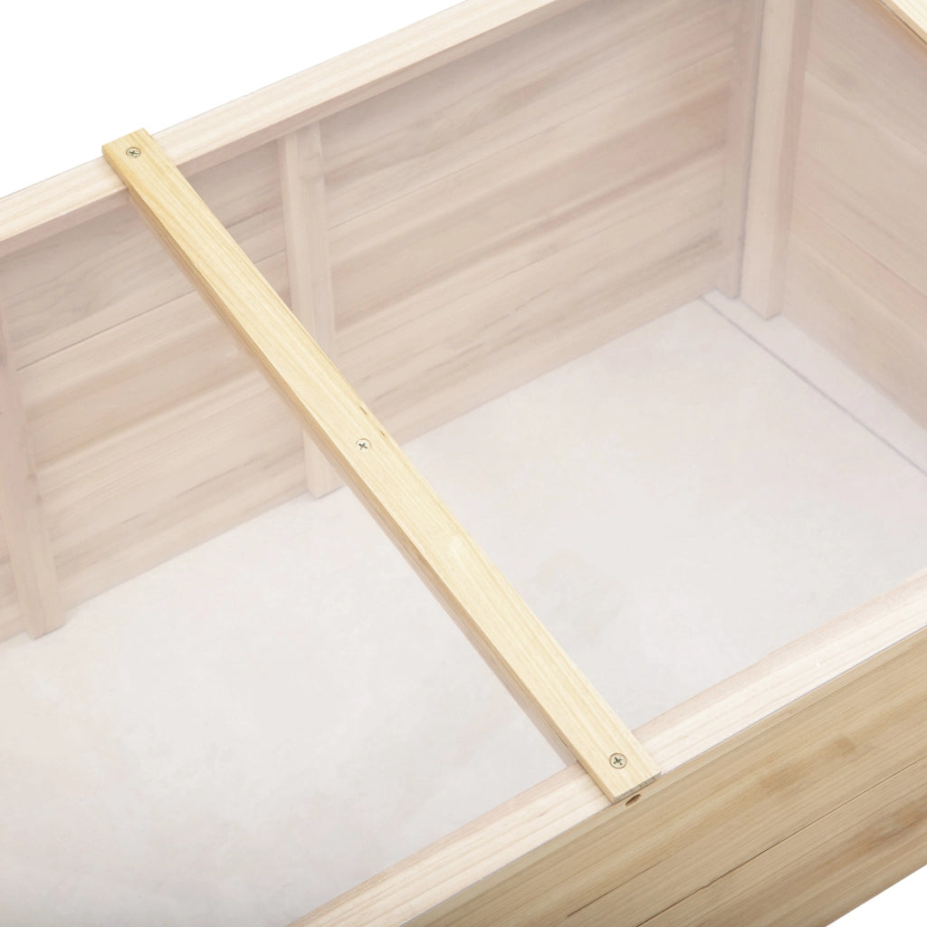 Serra da giardino in legno per piante e orto - Xylo - 100x50x35 cm naturale abete
