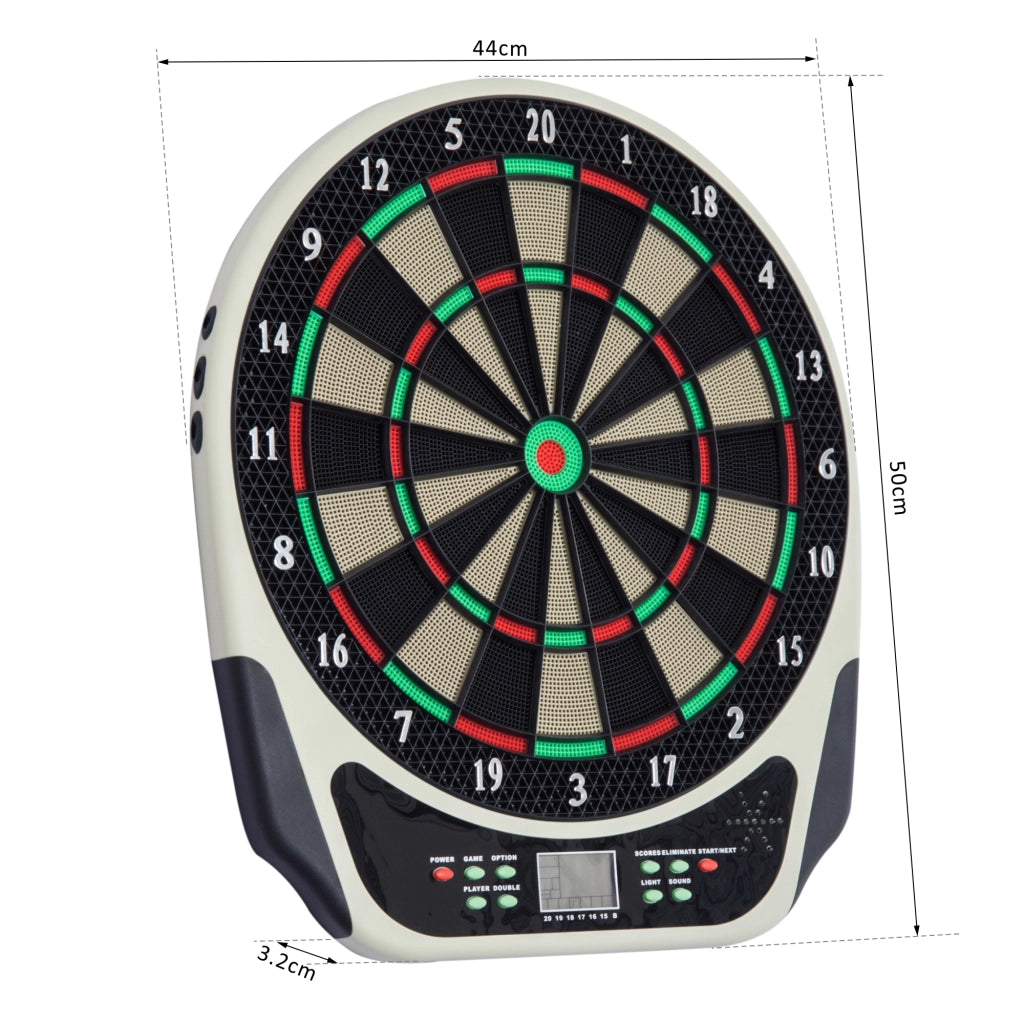 Dartboard Elettronico ¨C Minimal ¨C con 6 freccette e 24 punte, 18 giochi, display LED