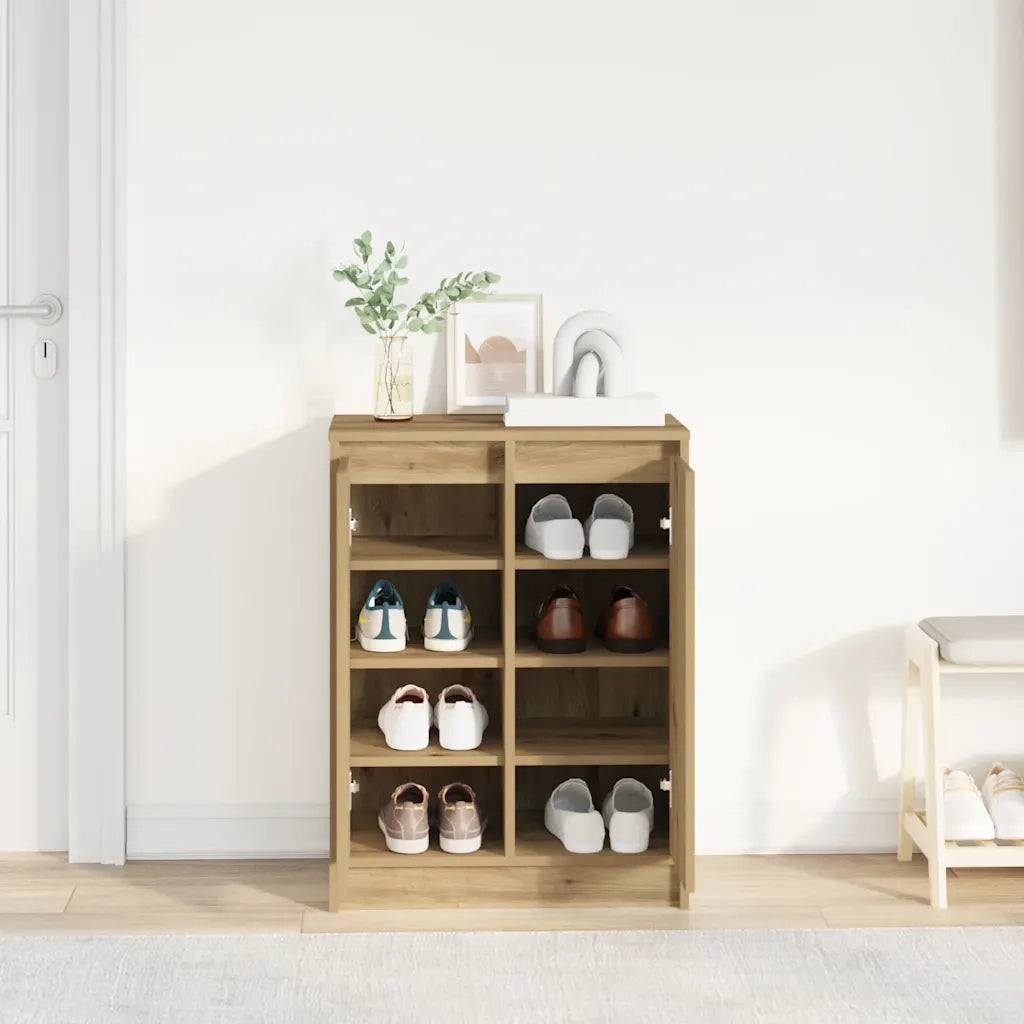 Scarpiera | Mobile per scarpe Rovere Artigianale 57x34x76 cm in Legno Multistrato