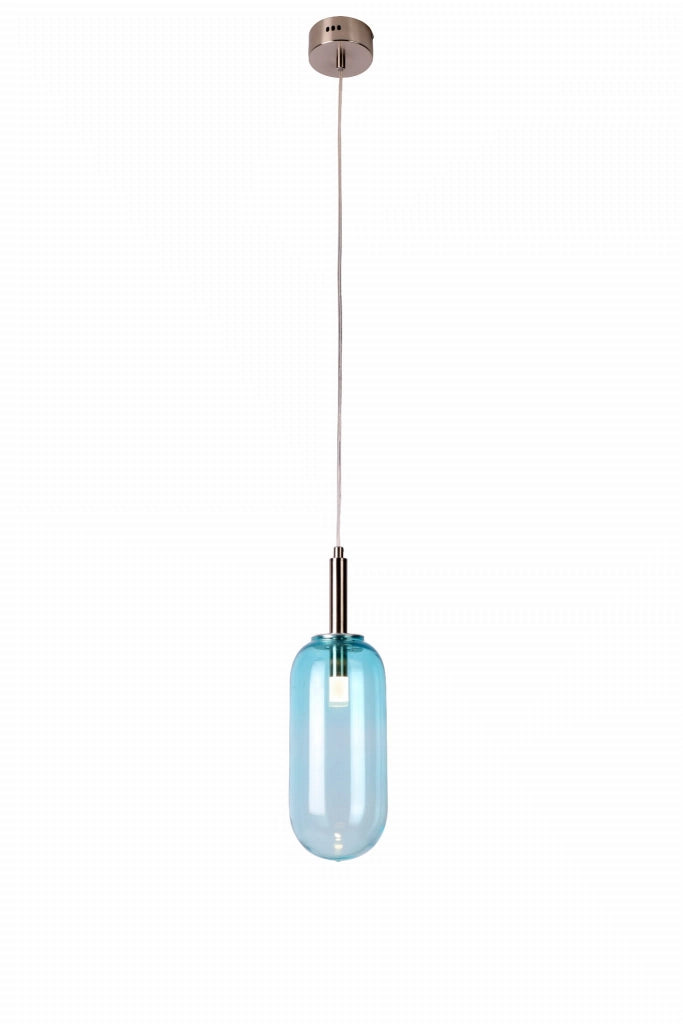 Lampada a sospensione Candellux Fiuggi LED 6W blu Ø13
