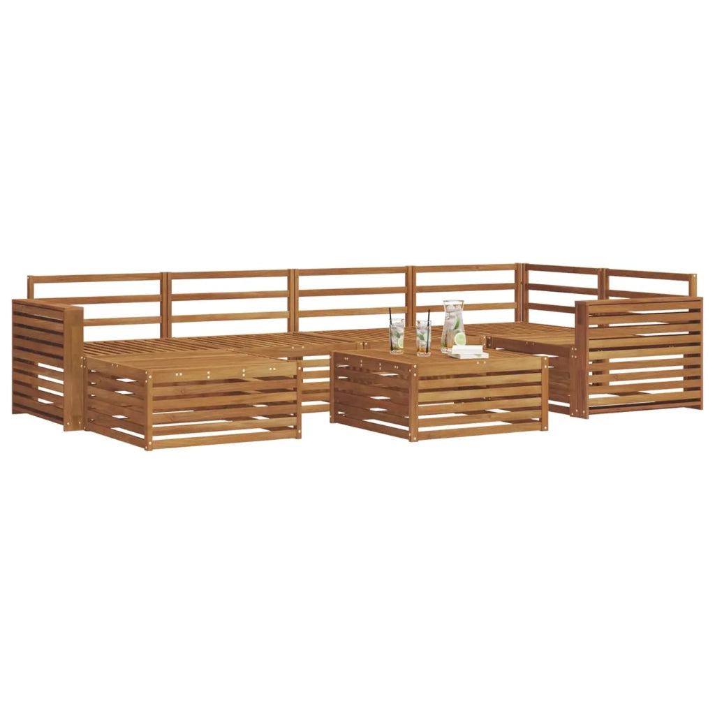 Set di divani da esterno 7 pcs Naturale 3373784