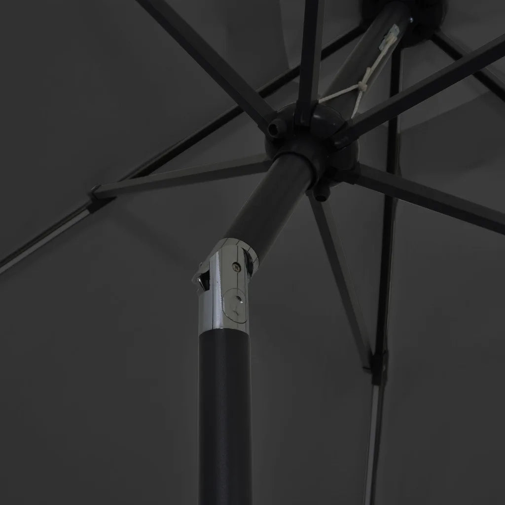 Ombrello | Parasolne con Luci a LED e Palo in Alluminio 300 cm Antracite