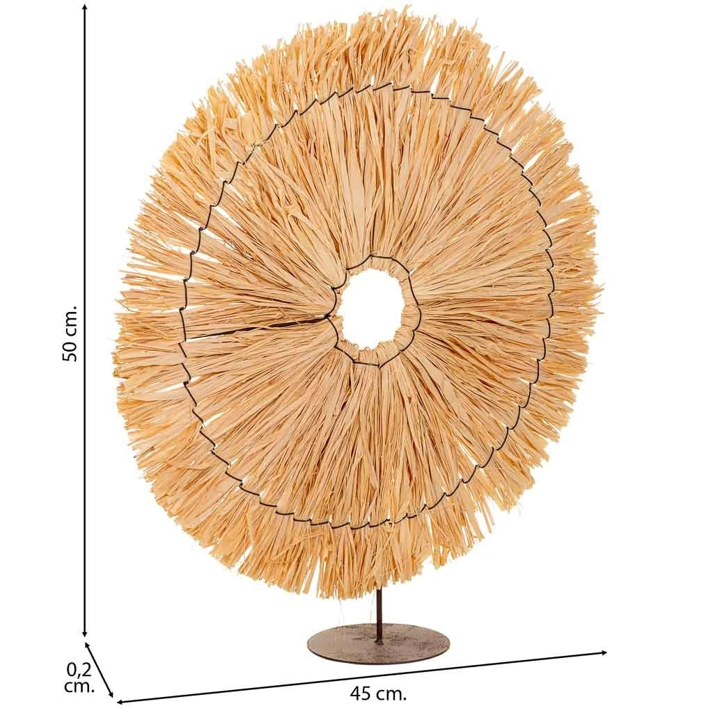 Figura decorativa in fibra naturale marrone 45x02x50h