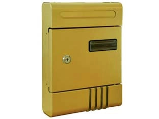 CASSETTA POSTALE IN METALLO PER ESTERNI BRONZATA  cm.20,5x6,5x29h.  bronzato    QUALITY
