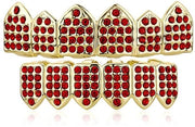 Grillini per Denti Pave CZ - 6 Denti - Cristallo - Unisex - Ipoaderegeno - Gioielli per Cosplay/Party - Gioielli Lunari