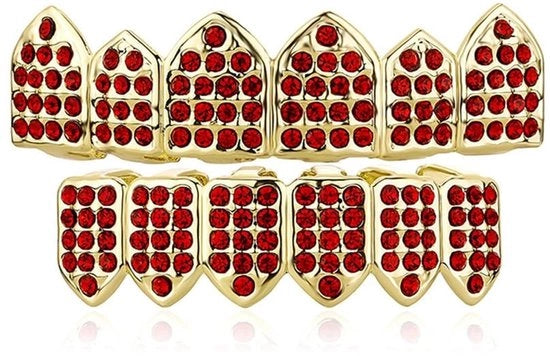 Grillini per Denti Pave CZ - 6 Denti - Cristallo - Unisex - Ipoaderegeno - Gioielli per Cosplay/Party - Gioielli Lunari