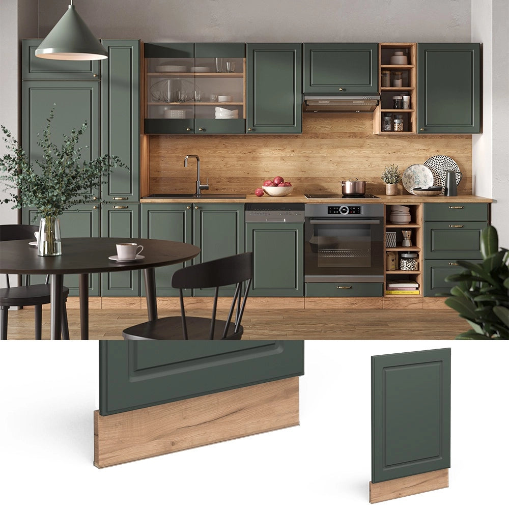 Pannello frontale Fame-Line Verde-oro rustico/Rovere dorato 45 cm senza piano di lavoro Vicco