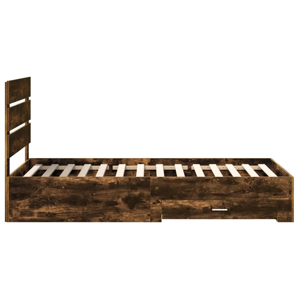 Struttura del letto Rovere fumé 90 x 190 cm Legno multistrato 3412024