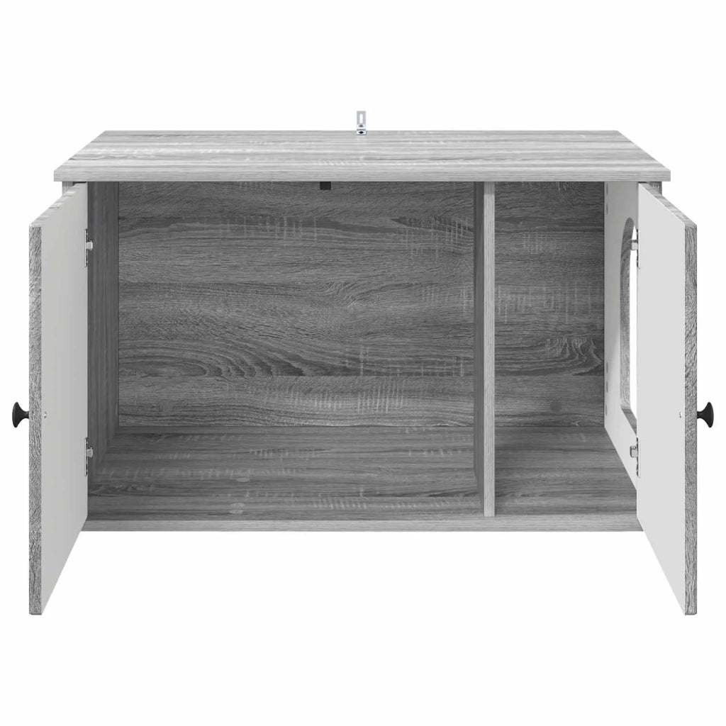 Casa per Gatti Grigio Sonoma 85 x 55 x 50 cm Legno multistrato 8000731