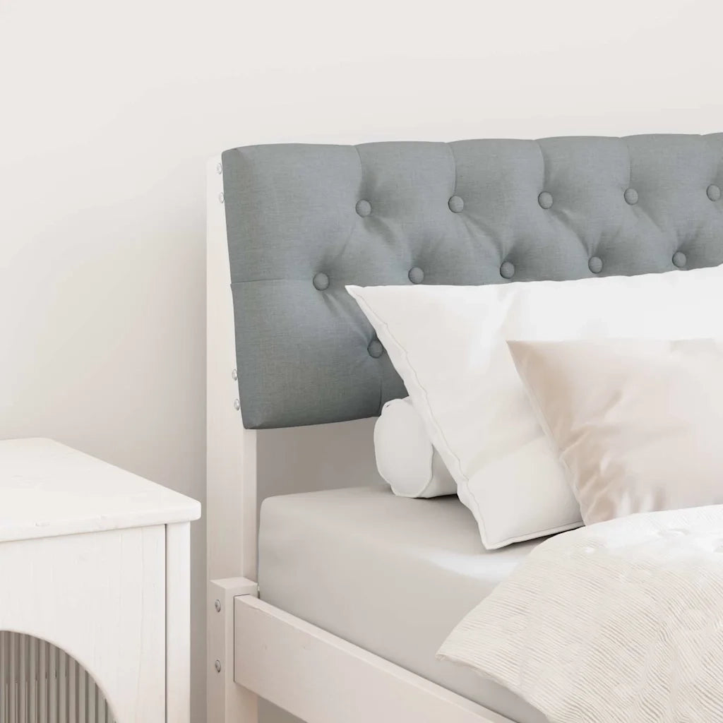 Testiera | Testata imbottita Grigio chiaro 80 cm Pino massello