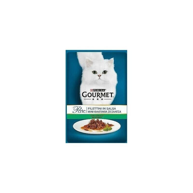 GOURMET PERLE FILETTINI AL CONIGLIO IN SALSA 85 GRAMMI