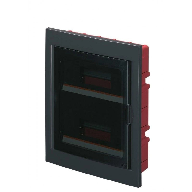 Centralino ad incasso nero 24 moduli IP40