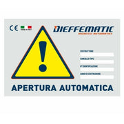 CARTELLO MONITORE SEGNALAZIONE AUTOMAZIONE CANCELLO SCORREVOLE BATTENTE GARAGE