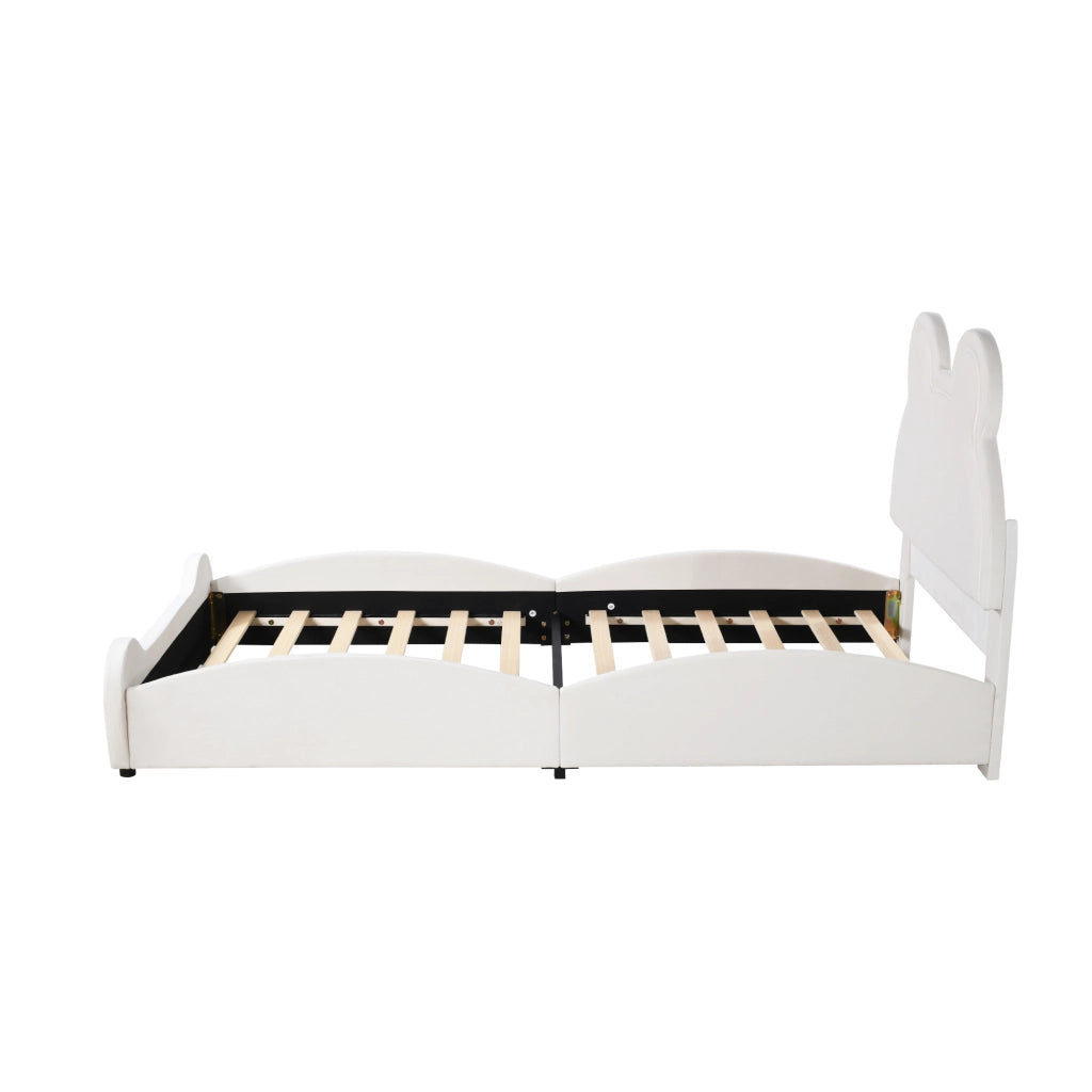 letto imbottito velluto bianco 90 x 200 cm