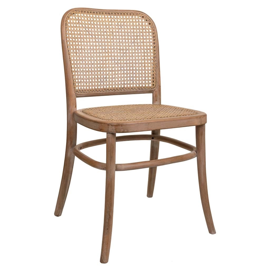 Sedia in legno e rete marrone 44x40x48/83h