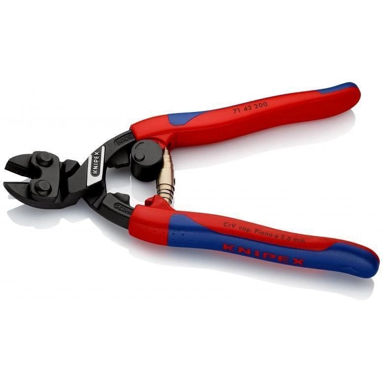 Knipex 71 42 200 CoBolt Tagliabulloni Compatto 200 mm Lame Temperate 64 HRC Taglio Ø 6 mm Impugnatura Bicomponente colore Nero