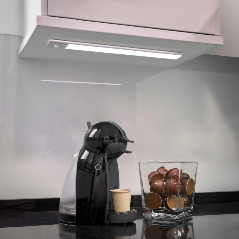 Lampada LED ricaricabile con USB Kaus con sensore di movimento, L600mm, Tecnoplastica e Alluminio, Anodizzato opaco