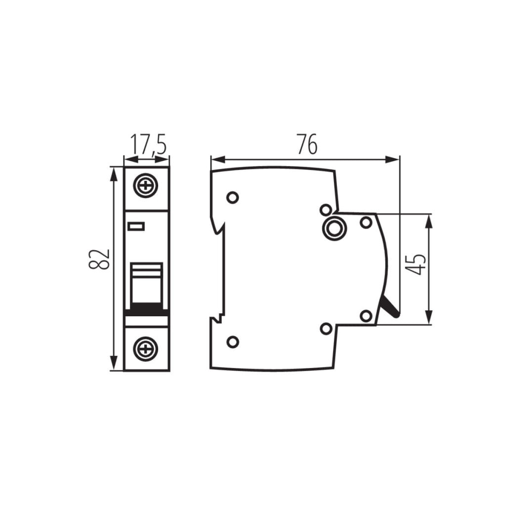 Interruttore magnetotermico 1P KMB6 TH35 Kanlux