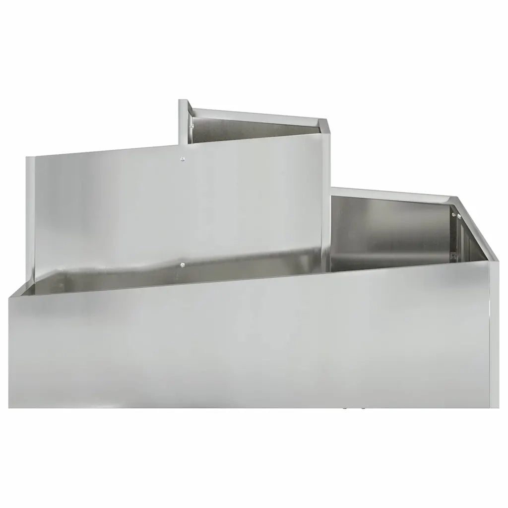 Fioriere | Cassetta per fiori | Vaso da giardino Argento 80 x 80 x 50 cm Acciaio zincato
