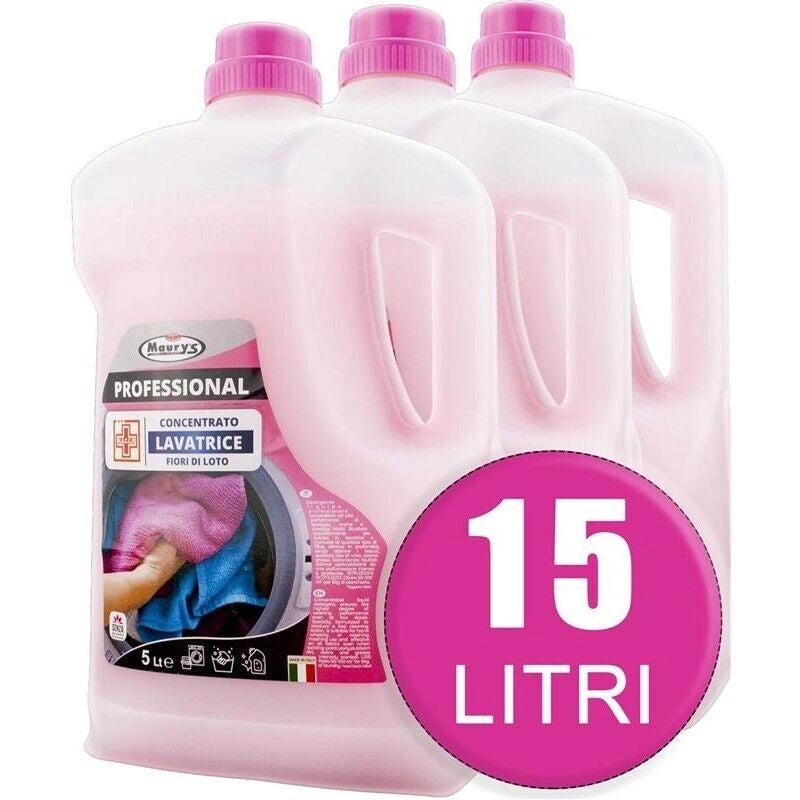 15 LT MAURY'S PROFESSIONAL LAVATRICE FIORI DI LOTO IN CONFEZIONI DA 3X5 LT