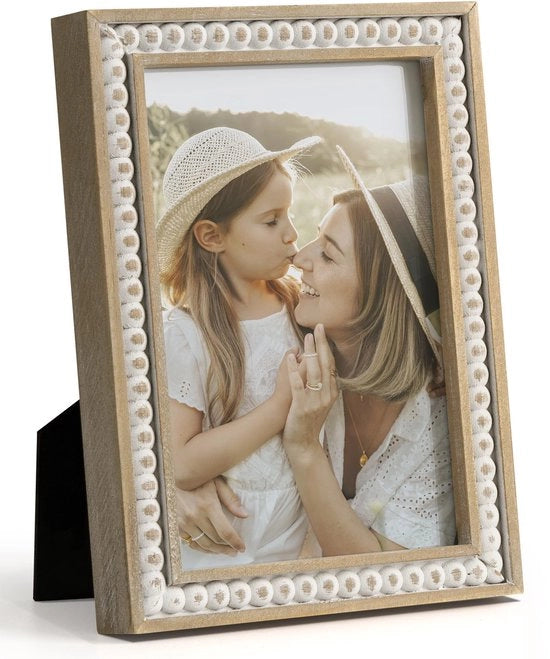 Fotolijst in legno 10x15 cm stile boho - Decorazione per muro - Lijst rustica - Accessori per foto - Stile rurale - Fotoframe in legno