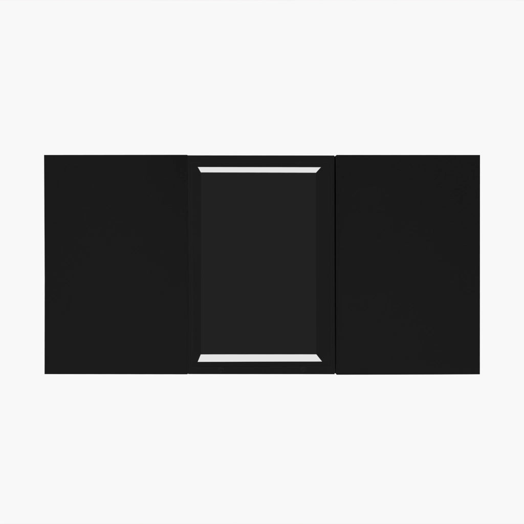 Tavolino da salotto nero con vetro e LED - Zephmum- 100x50x35,5 cm controllo app, 2 cassetti