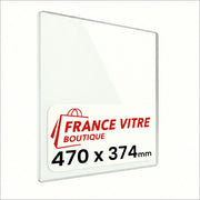 470 x 374 x 4 mm - Vetro per stufa a legna - vetro camino di ricambio - vetro per caminetto resistente al fuoco - France Vitre