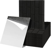 18 pannelli acustici Pannello di pietra quadrata Autoadesivo Isolante acustico Velo da parete Pannello nero