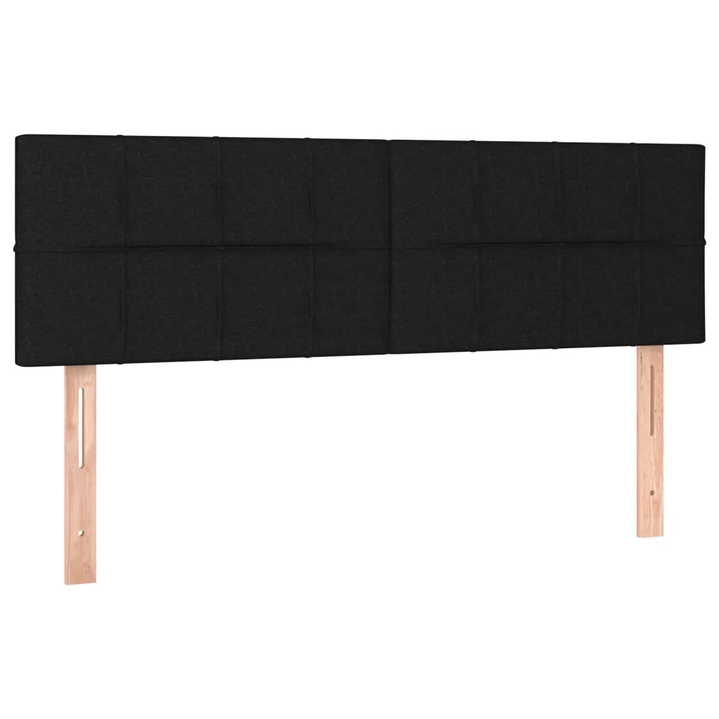 Giroletto a Molle con Materasso Nero 140x200 cm in Tessuto 3126807