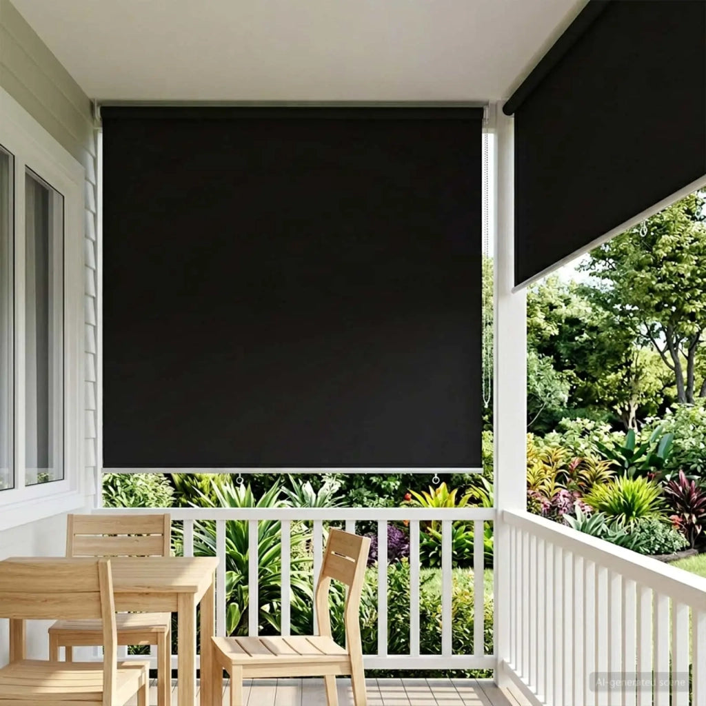 Voletta a rullo con protezione UV Nero 180 x 230 cm Poliestere 42041262