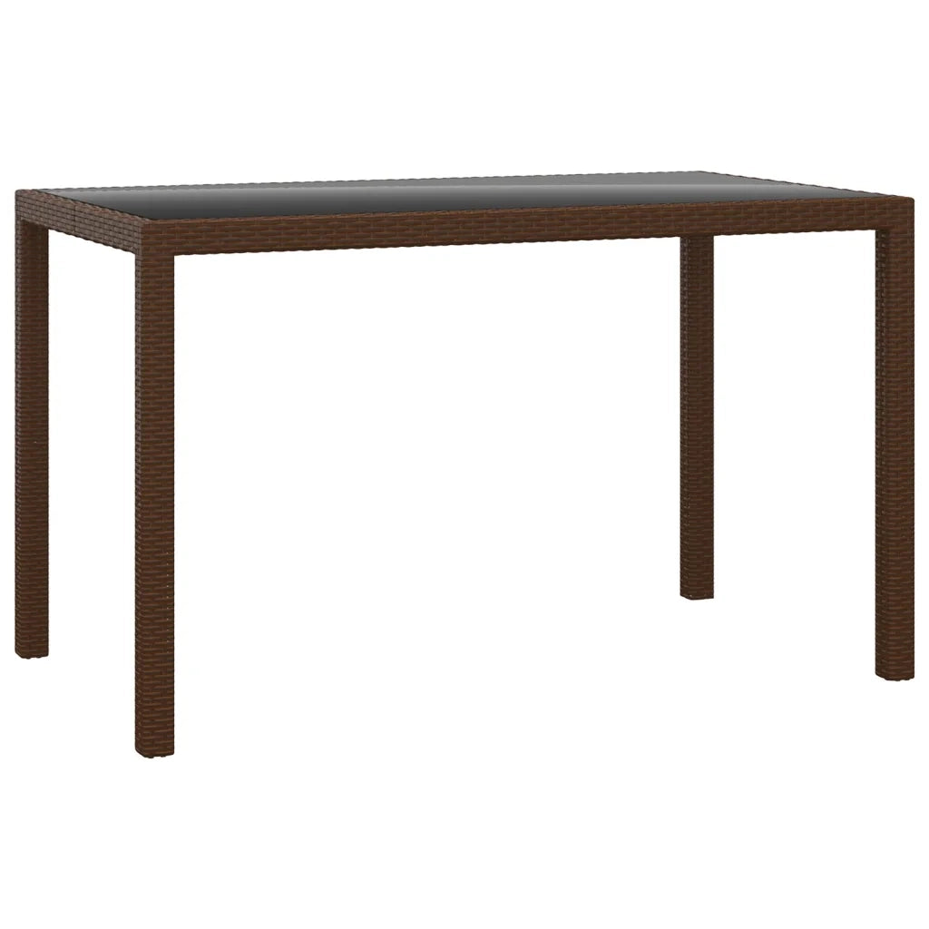 Set da Pranzo da Giardino 3 pz e Cuscini in Polyrattan Marrone 3095492
