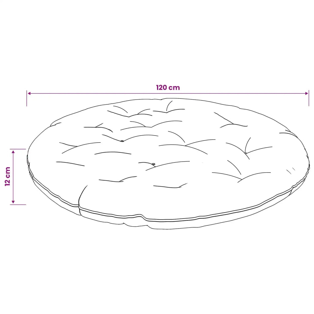 Cuscino per Sedia Papasan VIANEN 100% Poliestere Bianco 953965
