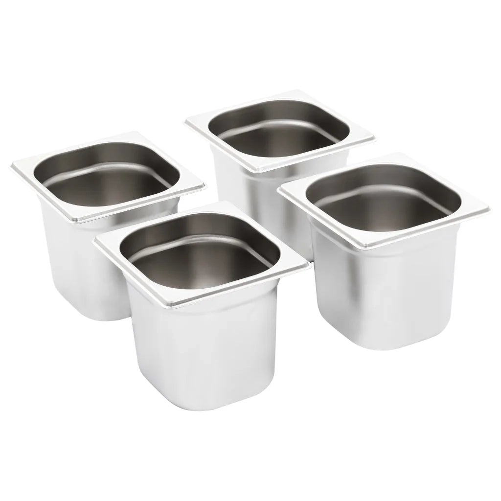 Contenitori Gastronorm 8 pz GN 1/6 150 mm in Acciaio Inox CFW9684515