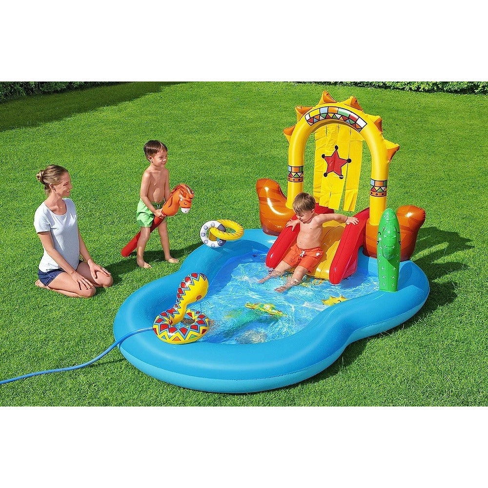 Trade Shop - Play Center Piscina Gonfiabile Bambini Selvaggio West 2anni+ 264x188x140cm 53118 -