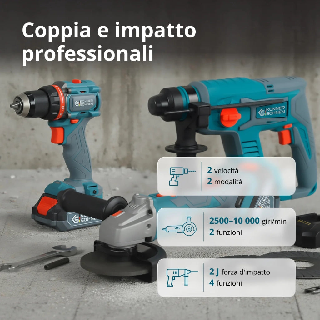 Set Senza Fili Master 3in1 KS RHAGD 20V SET 3