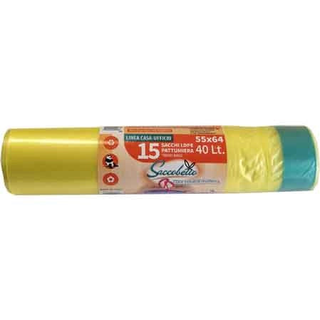 SACCHI PER PATTUMIERA 55x64 cm - confezione 15 pezzi - colore blu