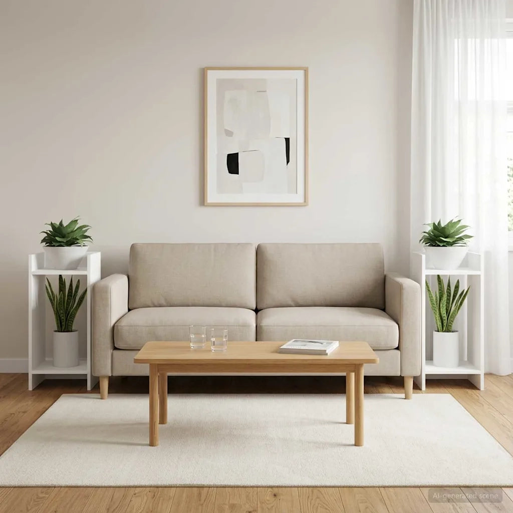 Supporto per piante 2 pz Bianco 30 x 30 x 60 cm 899595