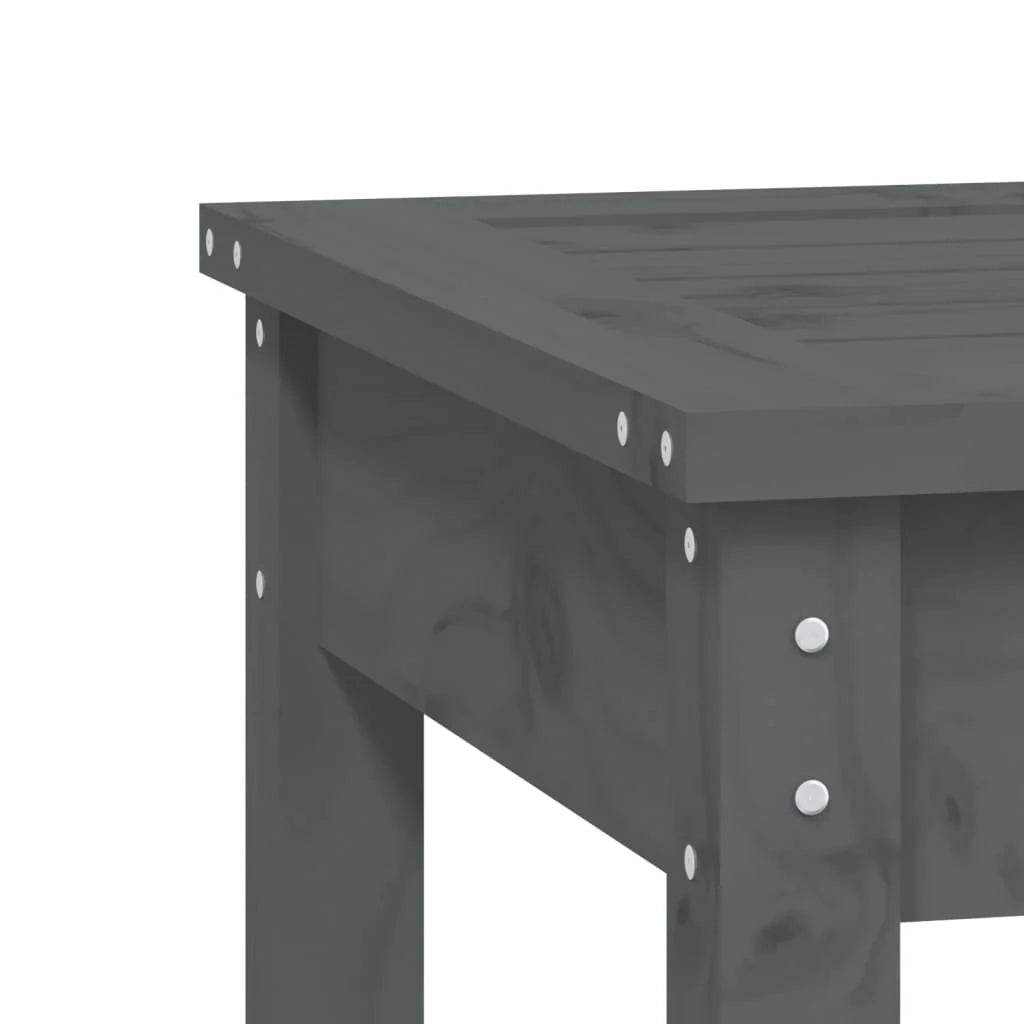 Panca da giardino mobili da esterno per patio terrazza 50 x 44 x 45 cm legno massello di pino grigio 02_0011734