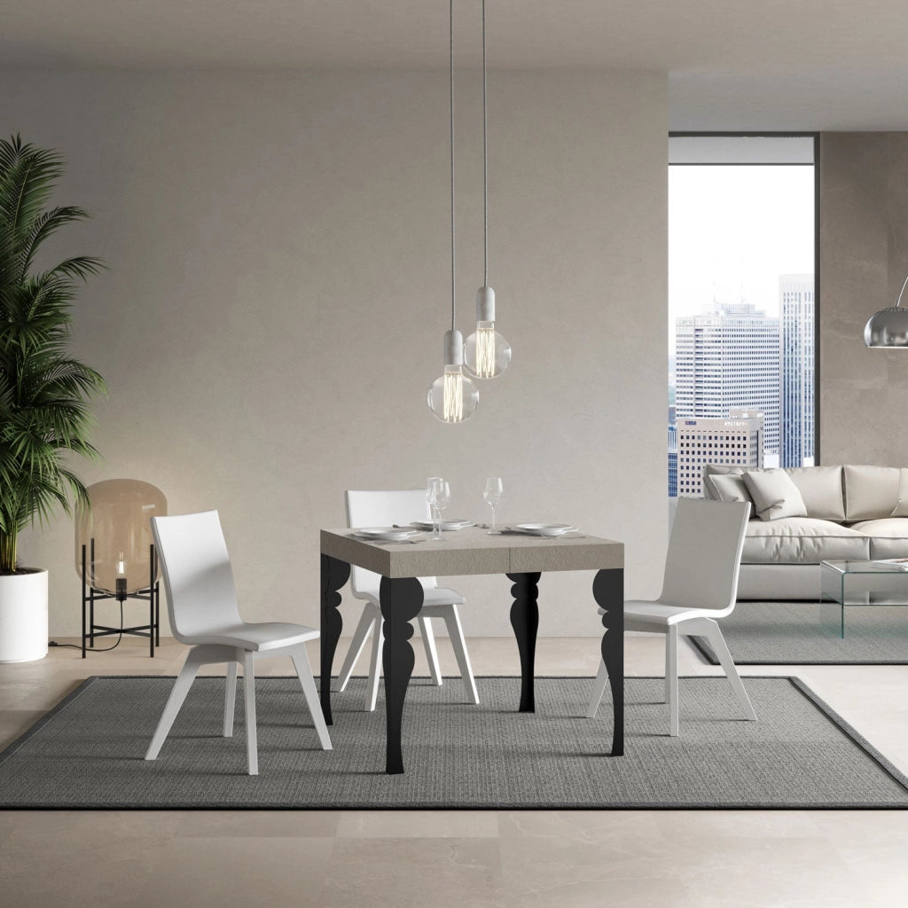 Tavolo Allungabile 90-246x90x77 cm Paxon Premium Cashmere Telaio Antracite