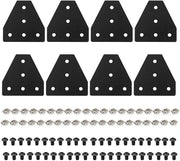 Connettori a profilo T da 20x20 - 10 pezzi in alluminio - Inclusi 40 viti M5 - 40 viti a testa M5 - Adatto per stampanti 3D - Sostenibile e facile da maneggiare