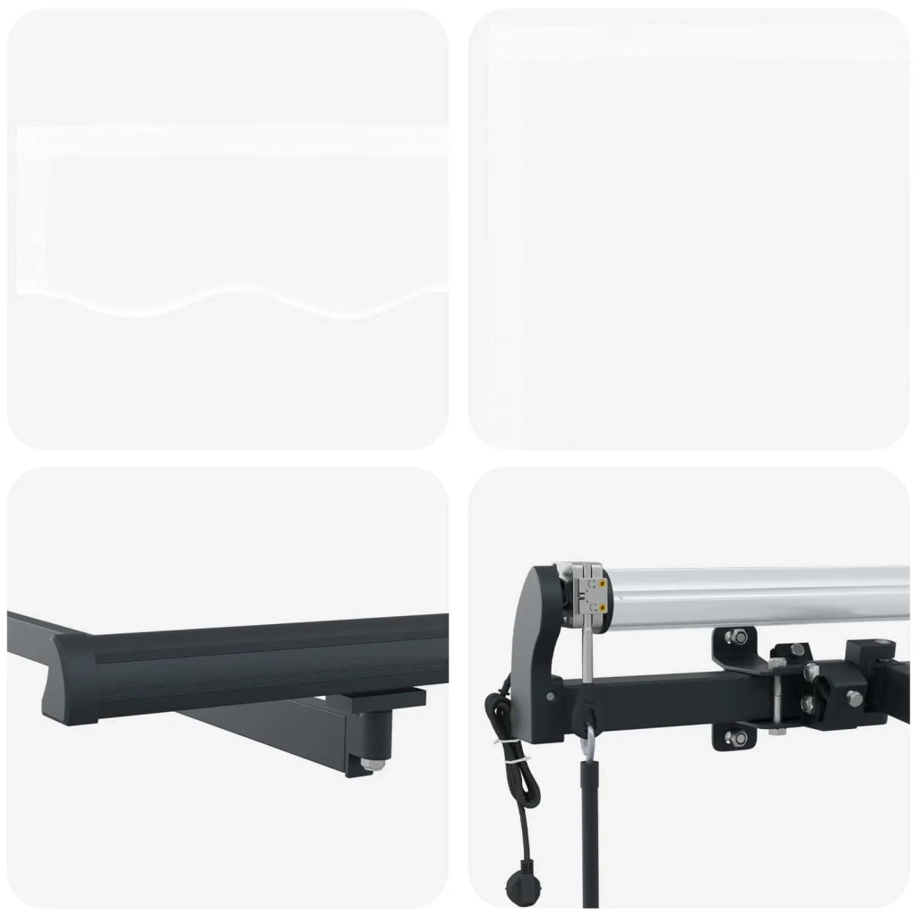 Tenda Retrattile Bianco 600 × 300 cm Tessuto e Alluminio 3331651