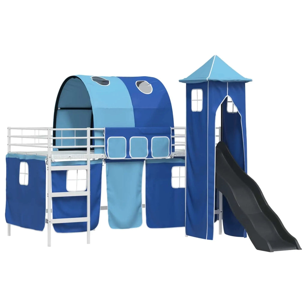 Struttura del letto loft per bambini Bianco e Blu 100 x 200 cm 42020904