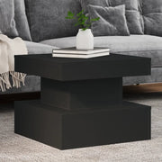 Tavolino da Salotto con Luci LED-Tavolino da soggiorno Nero 50x50x40 cm 853446