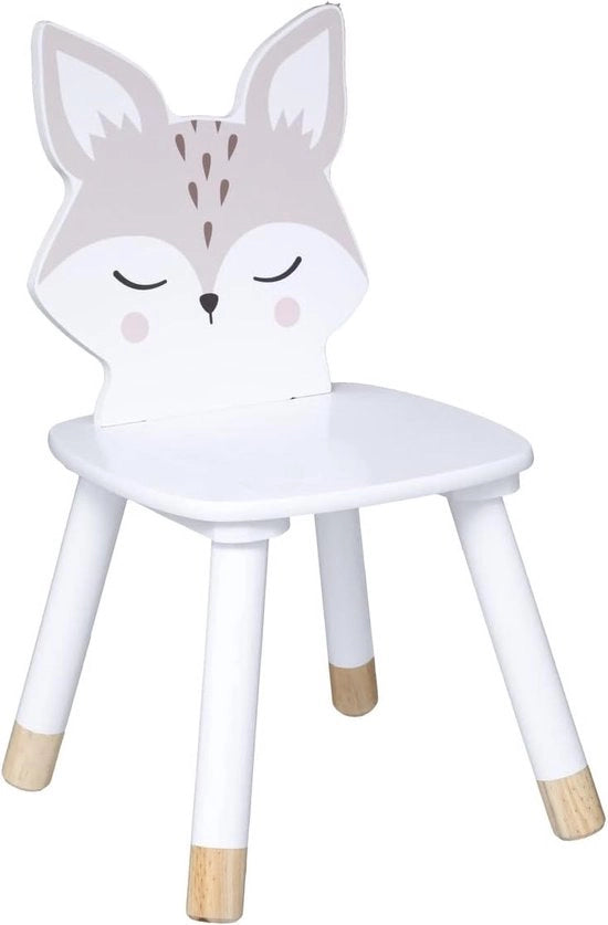 Seggiolone per bambini - bianco - legno - multicolore
