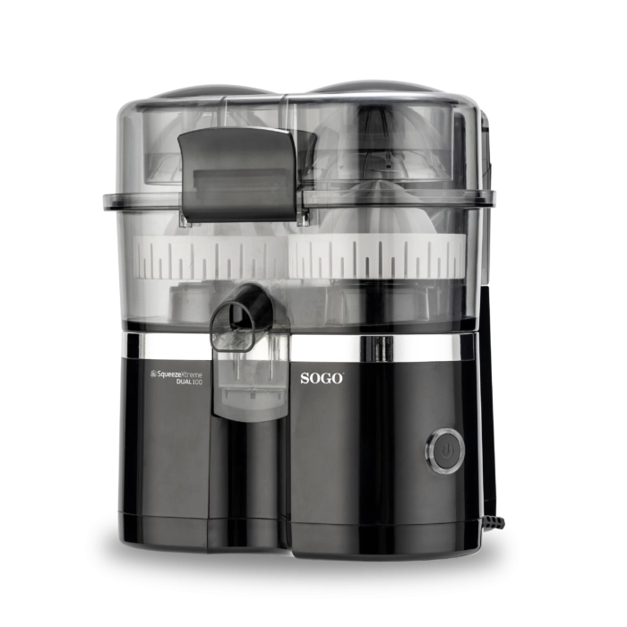 Spremiagrumi elettrico doppio 100W con 2 coni e funzione automatica auto lift, filtro senza polpa e taglia arance - Sogo